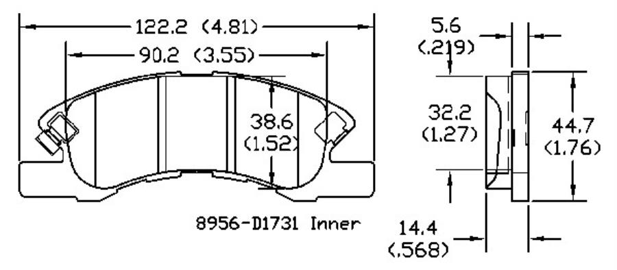 Mitsubishi Mirage Omniparts brake pad 13051253 mitsubishi - 13051253 ...