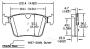 View OMNIPARTS BRAKE PAD 13057305 Jaguar EPace FPace Land Rover Range Rover Volvo Full-Sized Product Image 1 of 2