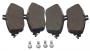 Image of Disc Brake Pad Set (Front). A set of disc brake pads. image for your 2014 INFINITI Q50   