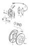 Diagram disc brake front axle floating calliper use also: mounting parts for brake pad for your 1991 Porsche 928
