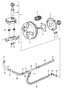Diagram brake master cylinder brake booster expansion tank for your Porsche 911 3.0L 6 cylinder M/T AWD