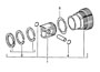 Diagram cylinder with piston group 5 - mahle - for your 1990 Porsche 911