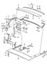 Diagram main folding top bow roof frame single parts for your Porsche 911