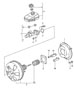 Diagram brake master cylinder brake booster expansion tank anti-lock brake system for your 1989 Porsche 944