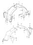 Diagram cover for wheel housing for your Porsche