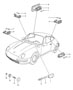 Diagram interior lights luggage compartment lamp engine compartment lamp for your Porsche