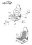 Diagram sports seat complete for your 1981 Porsche 924