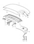 Diagram convertible top covering roofliner for your 1997 Porsche Boxster