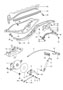 Diagram driving mechanism convertible top convertible top compartm. lid for your 1965 Porsche 912