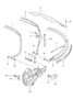 Diagram convertible top frame single parts for your 1991 Porsche 911 Carrera 2 Targa 3.6L M/T RWD