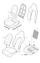 Diagram cover foam part sports seat for your Porsche