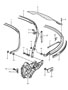 Diagram convertible top frame single parts for your 1991 Porsche 911 Carrera 2 Targa 3.6L M/T RWD