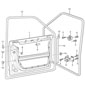 Diagram bare door shell front gaskets for your Porsche 911 4.0L PLUG-IN HYBRID EV-GAS (PHEV)