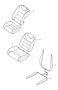 Diagram cover front seat foam part for your Porsche
