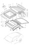 Diagram glass roof linings for your 2020 Porsche Macan