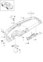 Diagram dashboard trim upper part with mounting parts accessories see group for your Porsche