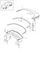 Diagram convertible top compartm. lid gaskets for your 2020 Porsche 911