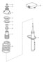 Diagram shock absorber coil spring for your Porsche