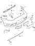 Diagram lining bumper rear for your Porsche