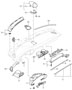 Diagram accessories dashboard trim upper part for your Porsche