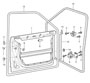 Diagram bare door shell front gaskets for your Porsche 911 4.0L PLUG-IN HYBRID EV-GAS (PHEV)