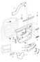 Diagram door trim panel with insulation front for your Porsche
