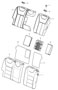 Diagram foam part back seat backrest cover for your Porsche