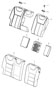 Diagram back seat backrest with plastic material seat frame cover foam part for your Porsche