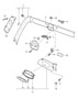 Diagram a-pillar windscreen frame windscreen frame sun visors sun visors for your 2005 Porsche 911