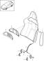 Diagram backrest shell bucket seat collapsible accessories for your Porsche