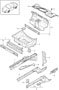 Diagram body front section single parts for your 2008 Porsche 911 Carrera Convertible 3.6L 6 cylinder RWD