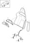 Diagram backrest shell bucket seat collapsible accessories for your Porsche