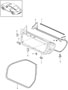 Diagram door seal gasket windscreen frame for your Porsche
