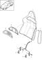 Diagram backrest shell bucket seat collapsible accessories for your Porsche