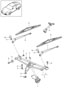 Diagram windscreen wiper system rain sensor for your 1998 Porsche Boxster