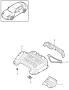 Diagram sound absorber engine compartment body front section for your Porsche Panamera
