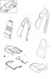 Diagram foam part cover sports seat for your Porsche