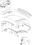 Diagram hardtop accessories gaskets for your 2007 Porsche Boxster