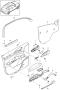 Diagram door trim panel front with insulation for your Porsche