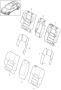 Diagram back seat backrest sports seat rear foam part cover heating element for your Porsche Cayenne