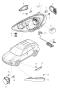 Diagram headlamp side marker light fog headlamp for your Porsche Panamera