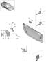 Diagram door in white installation parts door lock for your 2022 Porsche 911 Carrera S Coupe