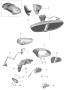 Diagram interior mirror door mirror for your Porsche