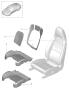 Diagram heating element backrest side bolster centre part seat surface for your Porsche