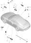 Diagram interior lights door guard light footwell light luggage compartment lamp glove compartment light light door mirror interior light see group for your 2023 Porsche Panamera