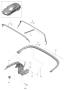 Diagram convertible top frame single parts for your Porsche