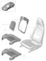 Diagram heating element backrest side bolster centre part seat surface for your Porsche