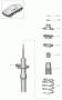 Diagram shock absorber coil spring for your 1983 Porsche 924