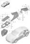 Diagram linings lateral engine compartment and luggage compartment rear for your Porsche