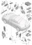 Diagram control units Electronics body front section rear end Handheld transmitter ignition starter switch antenna garage door opener sensor interior monitoring for your Porsche
